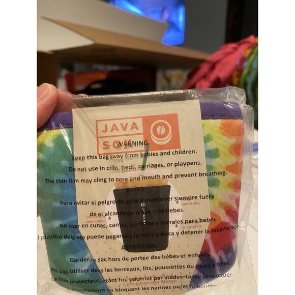 Javasok For Small Cold Drinks Tie Dye Pattern.  Fits Small Dunkin’, Starbucks - Picture 2 of 3